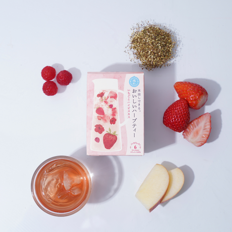 水出しできる。おいしいハーブティー いちごとハイビスカス ティーバッグ 100個入