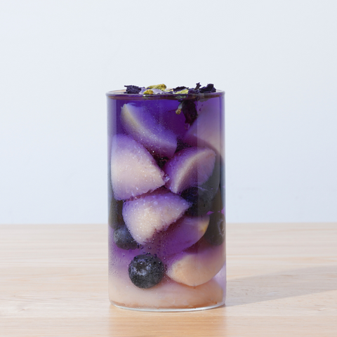 水出しできる。おいしいハーブティー ももと青色バタフライピー ティーバッグ 100個入