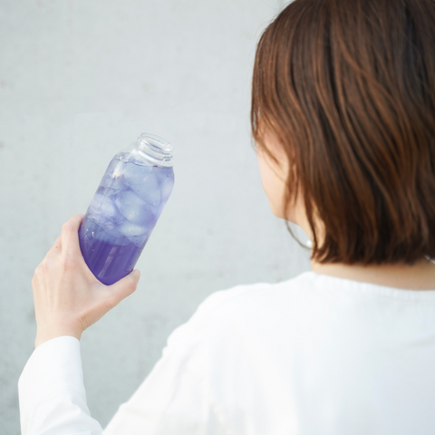 水出しできる。おいしいハーブティー ももと青色バタフライピー ティーバッグ 100個入